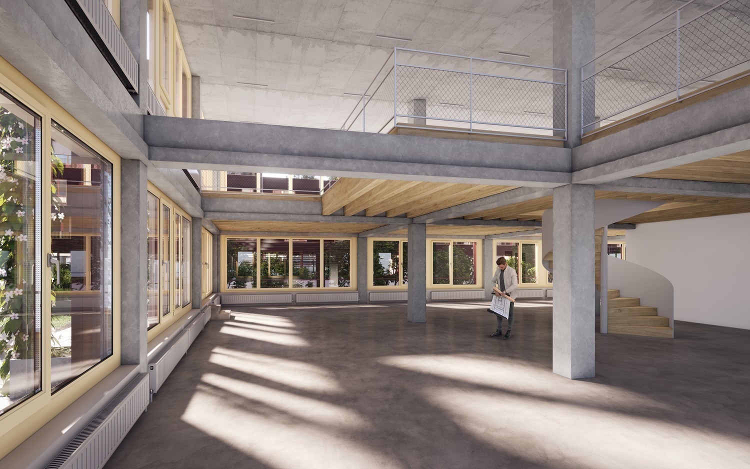 2400m² office