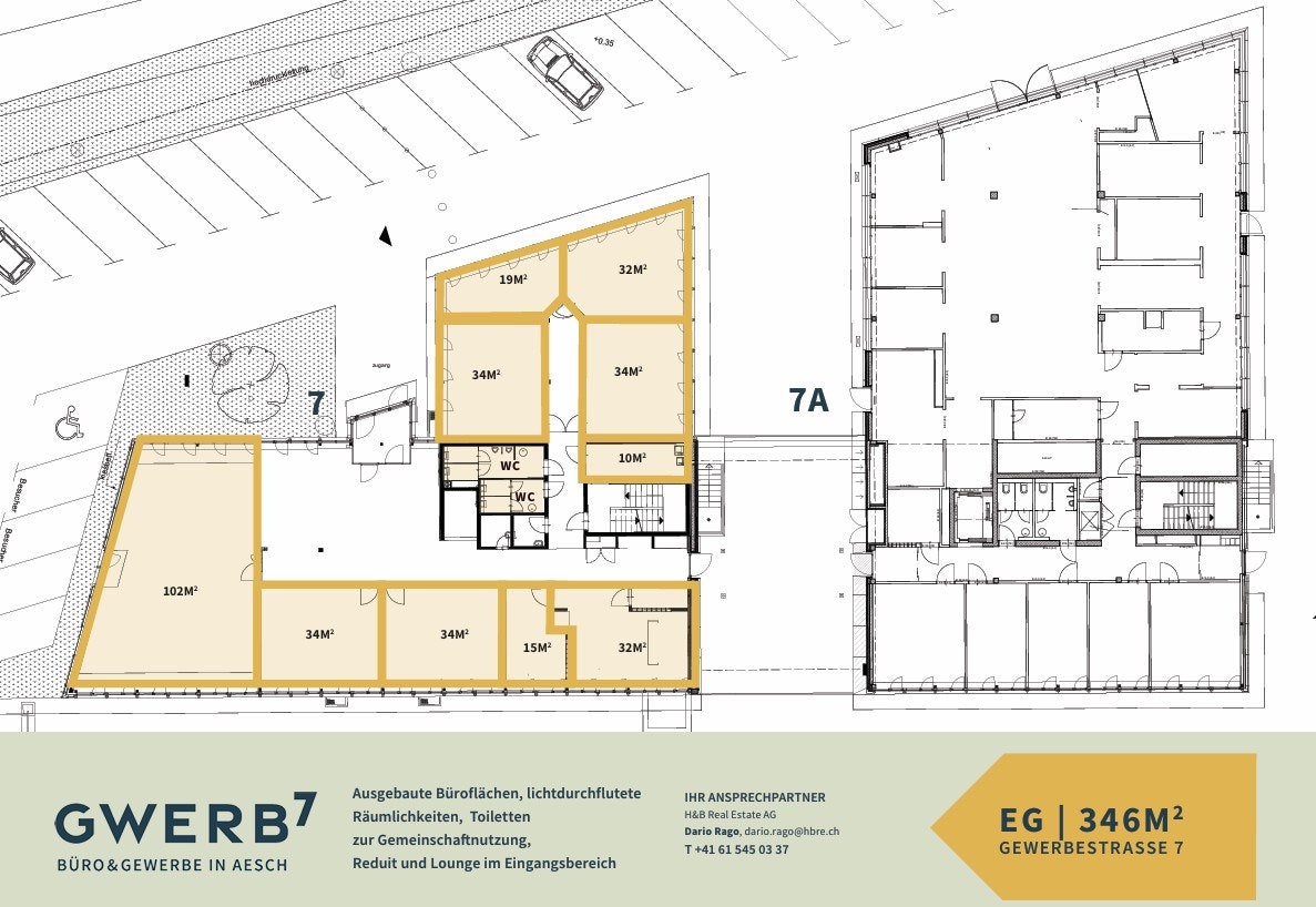 346m² office