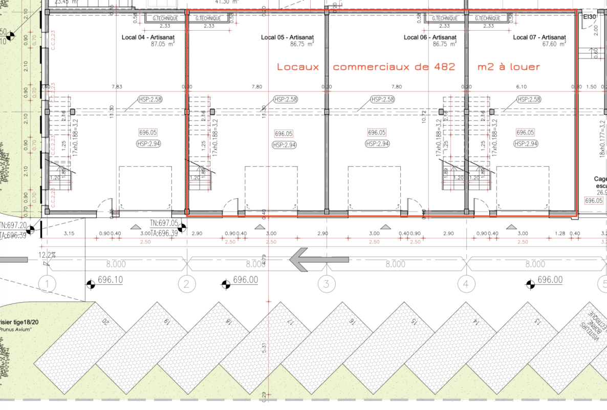 600m² Büro