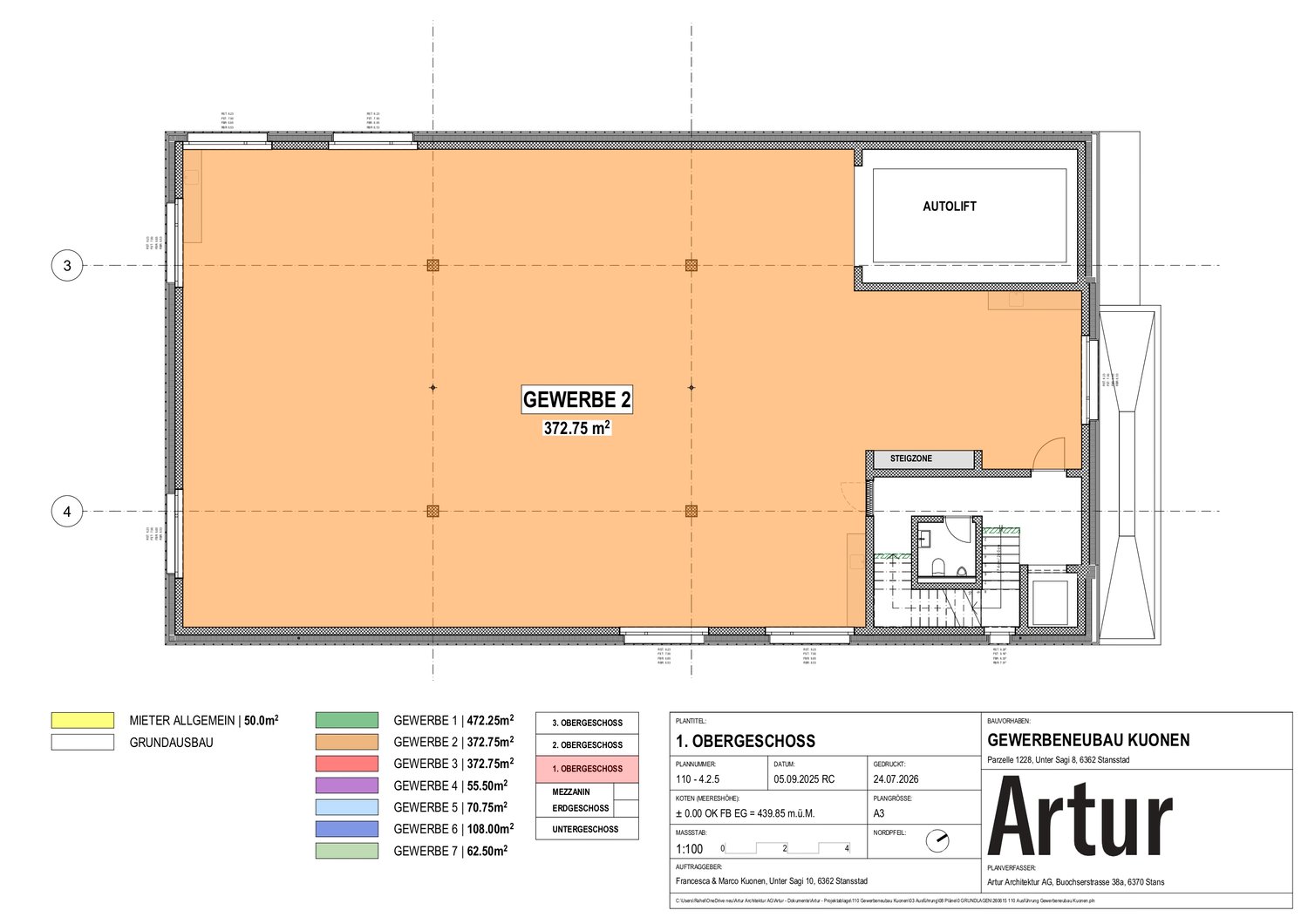 372m² industrial object
