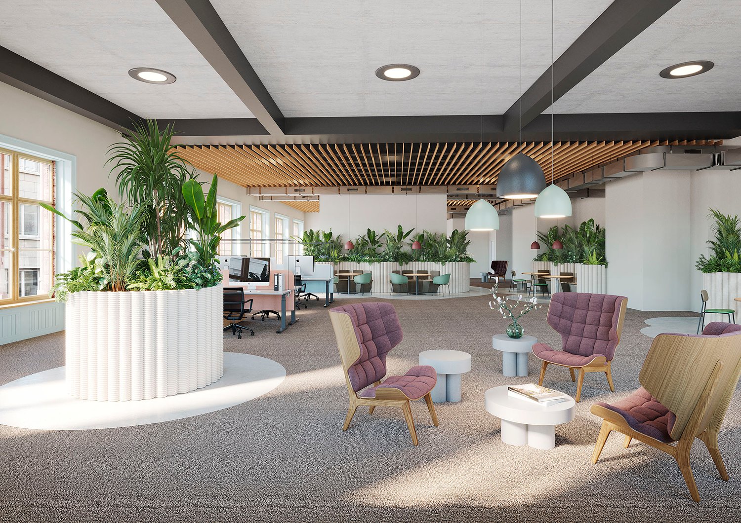 1340m² office