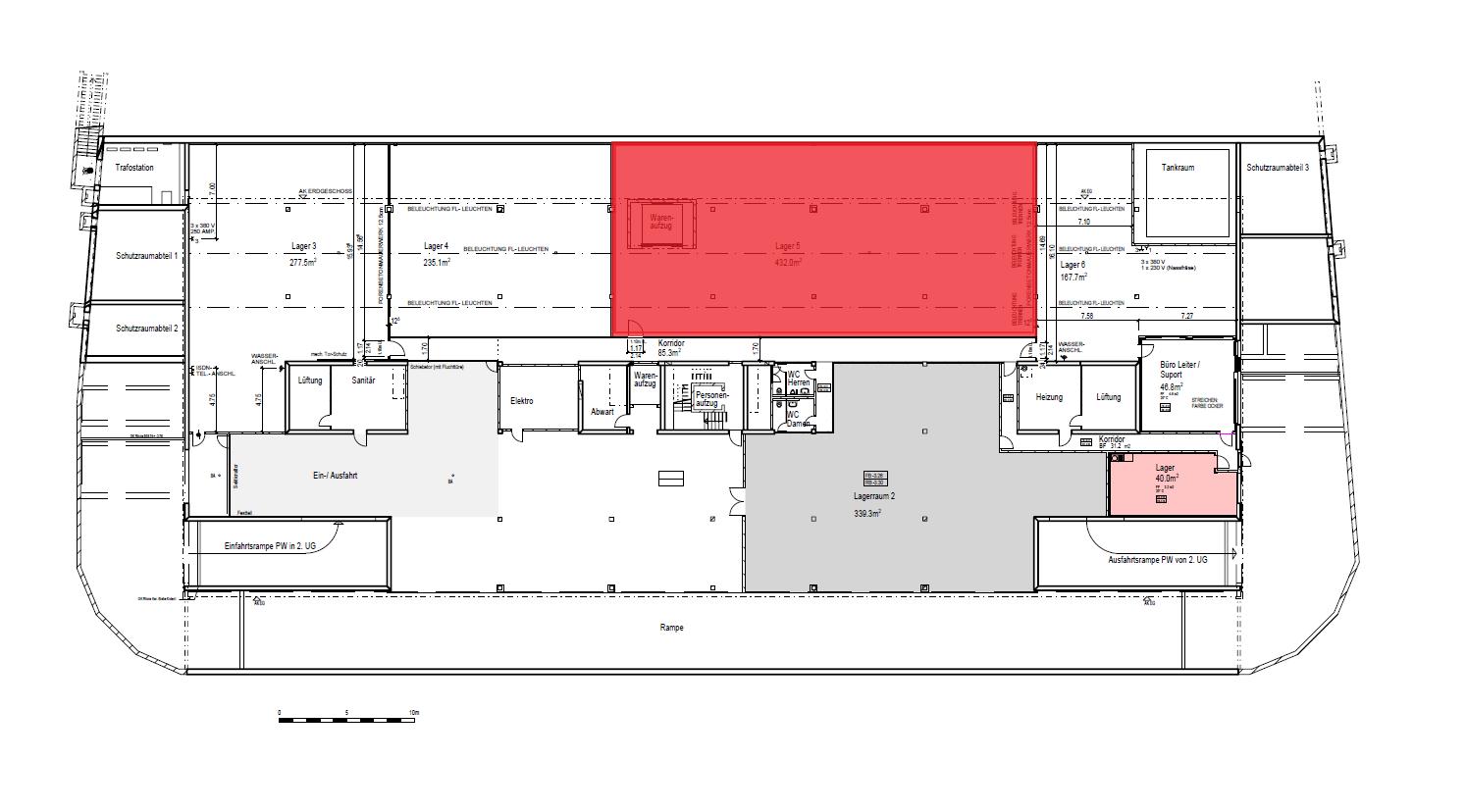 432m² storage room