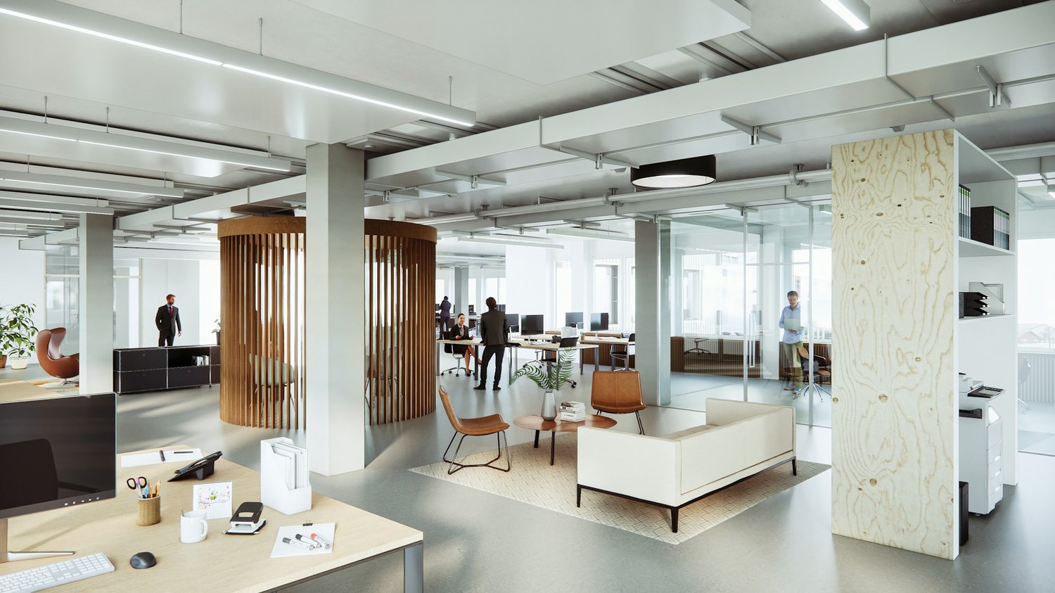1100m² office