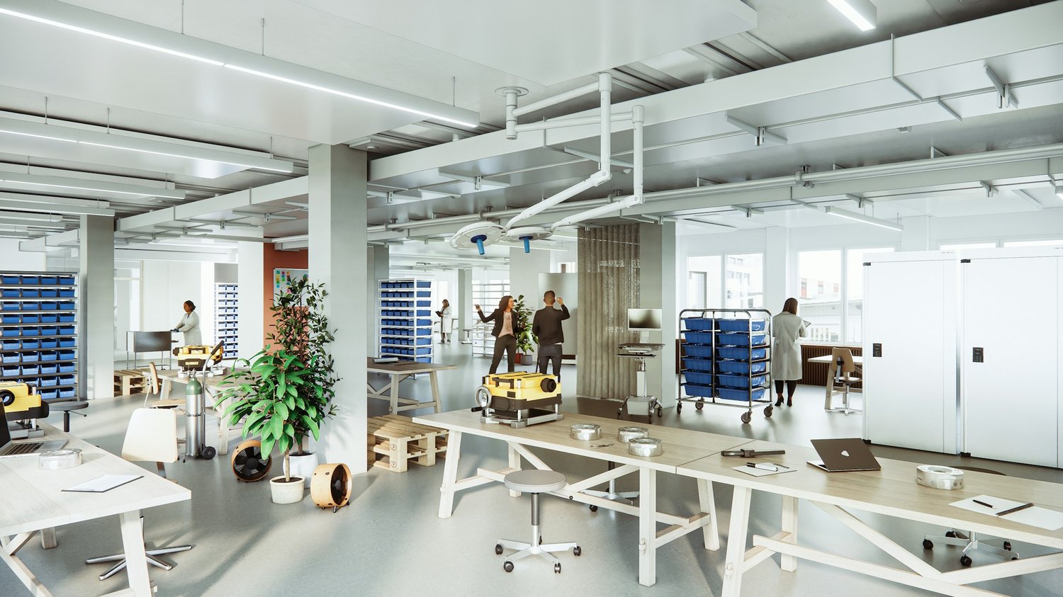1100m² office