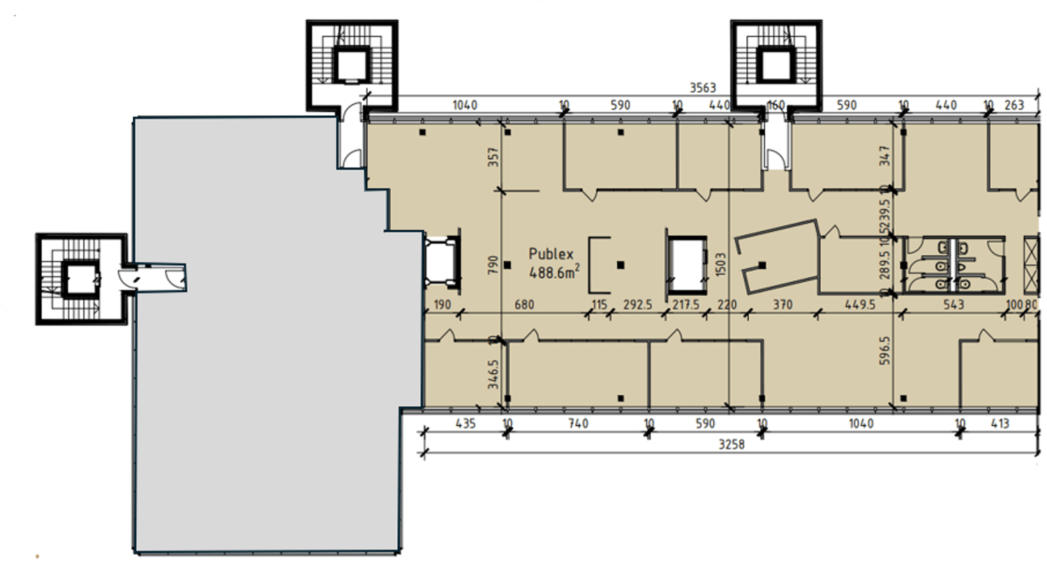 490m² Büro