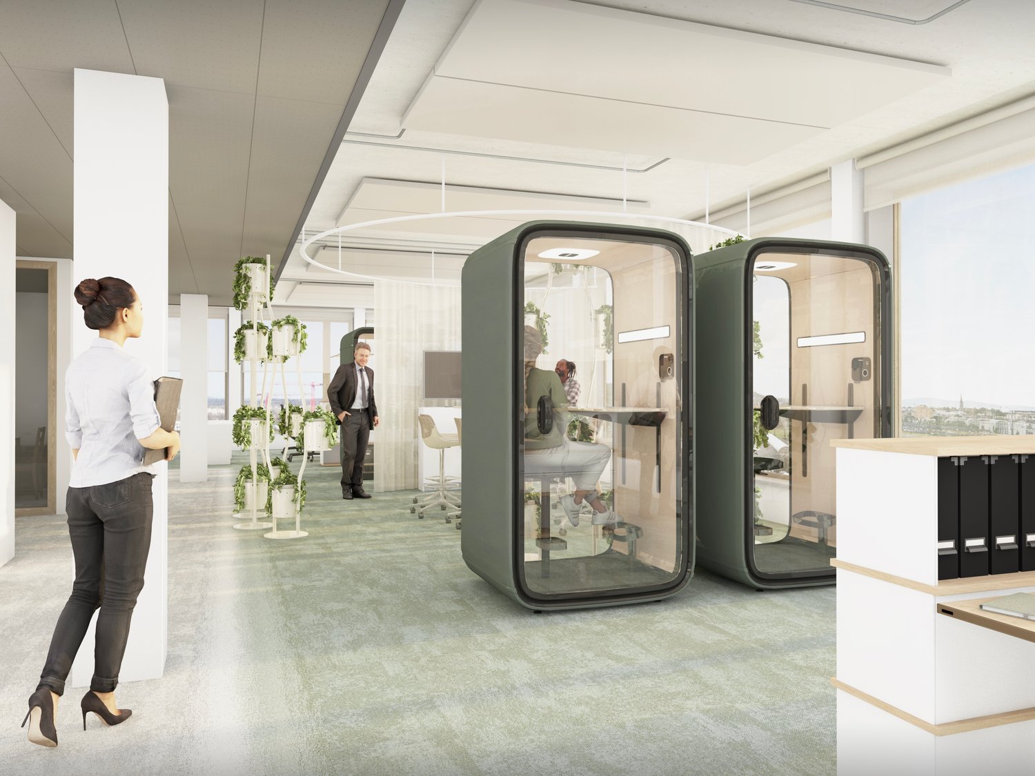1206m² office