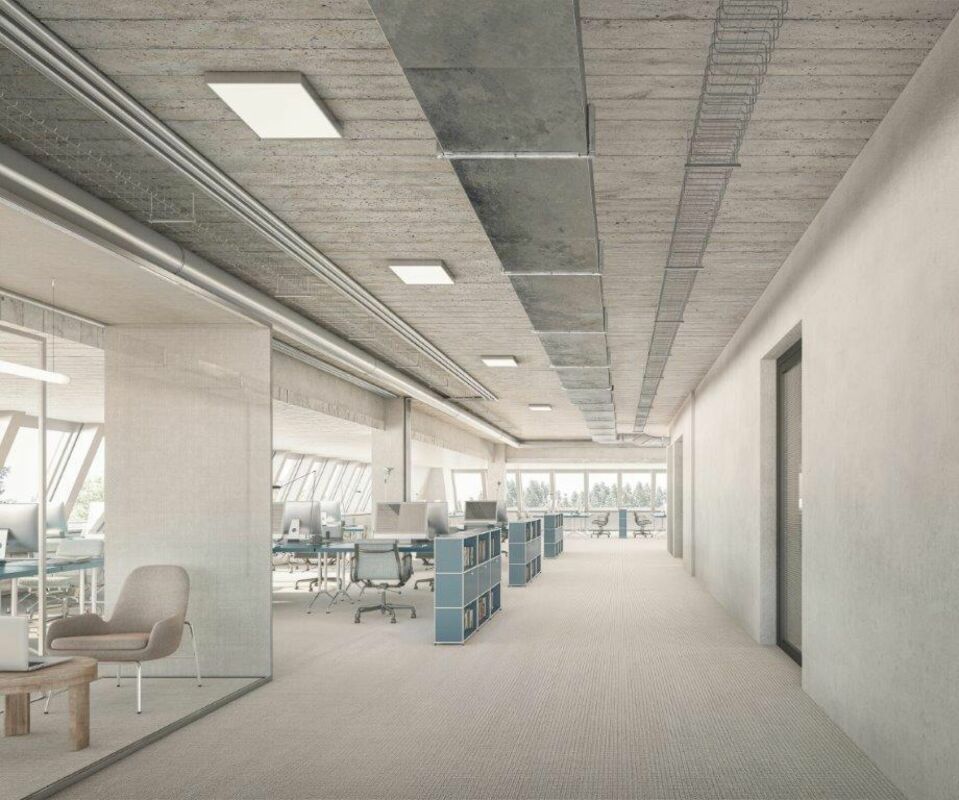 500m² office
