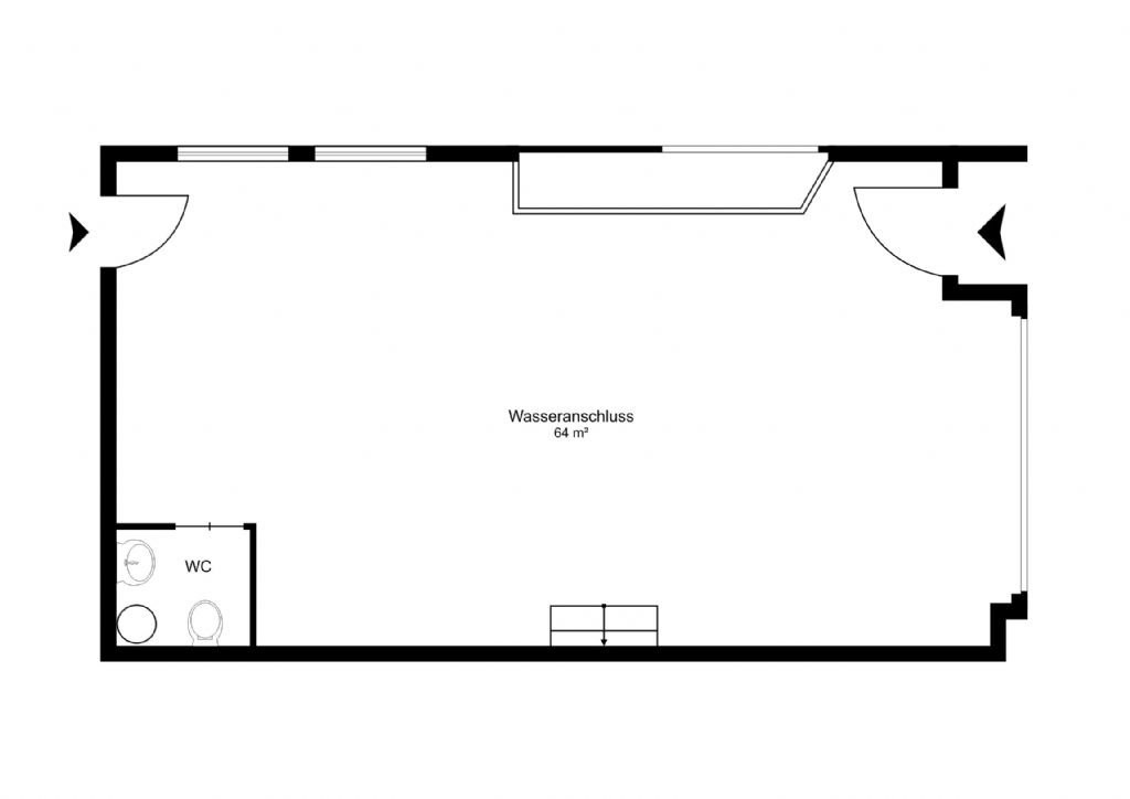 64m² shop