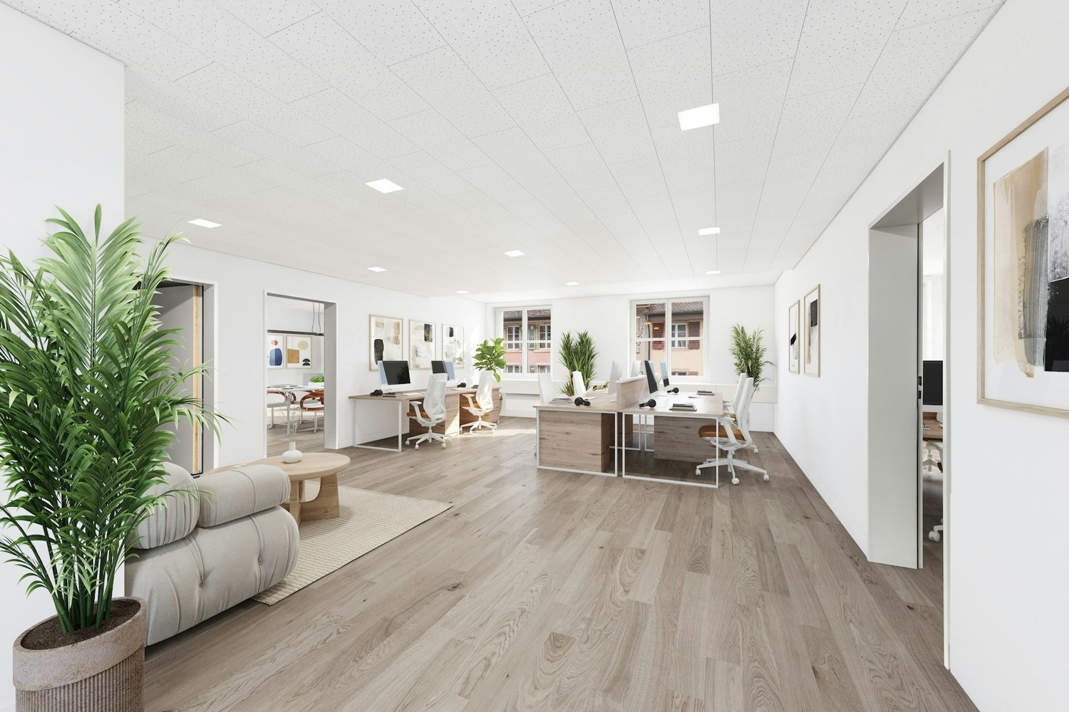 100m² office
