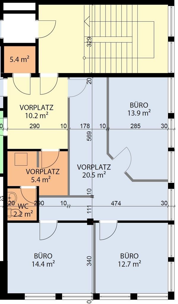67m² office, Foto 2 von 2