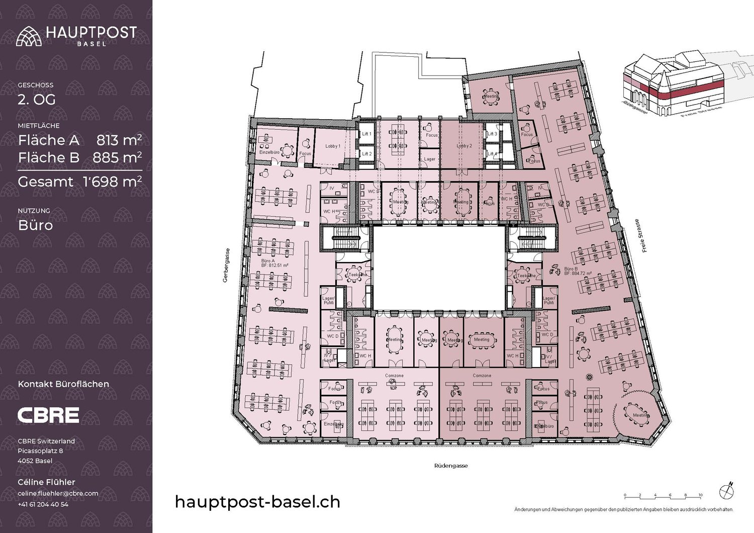 2200m² office