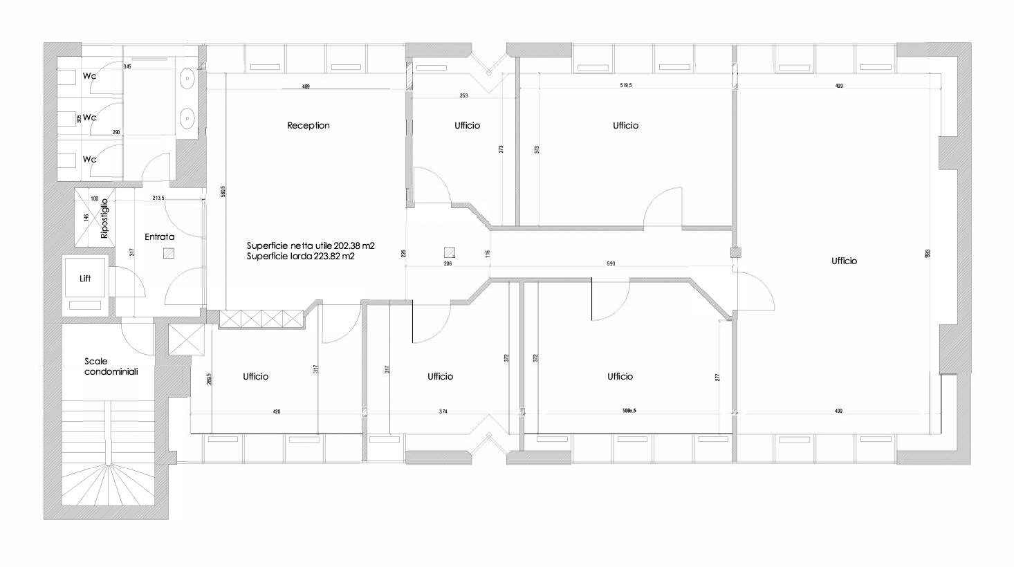 224m² Büro
