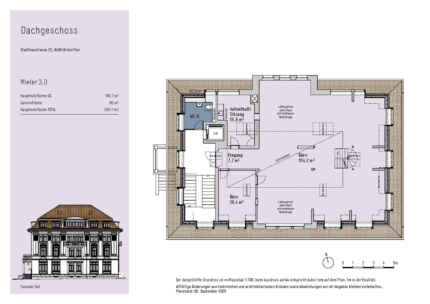 256m² de bureaux