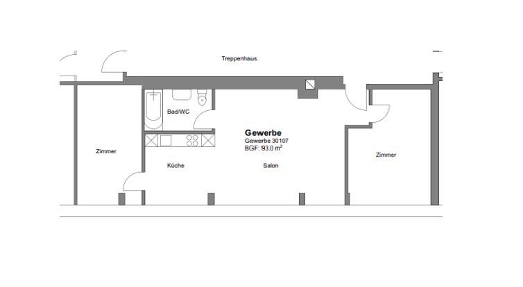 93m² commerciale