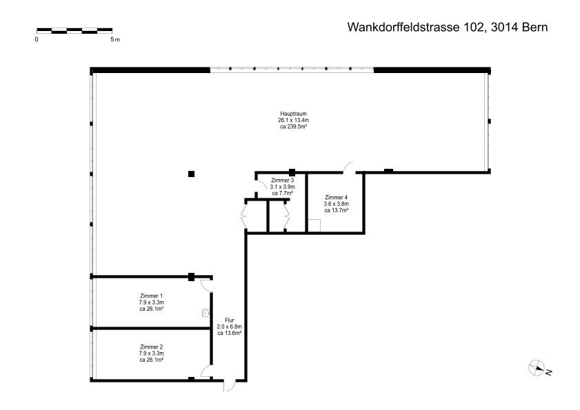 300m² office