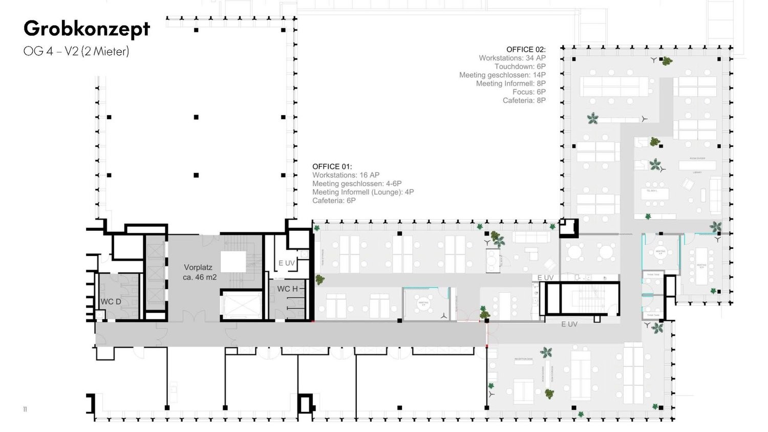 1839m² office