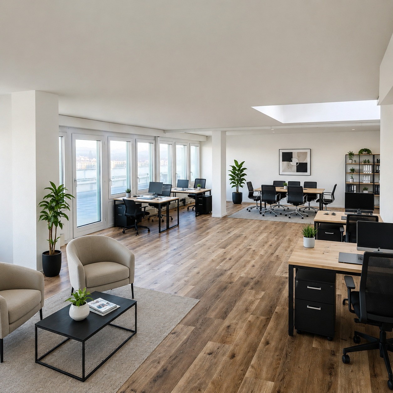 90m² office