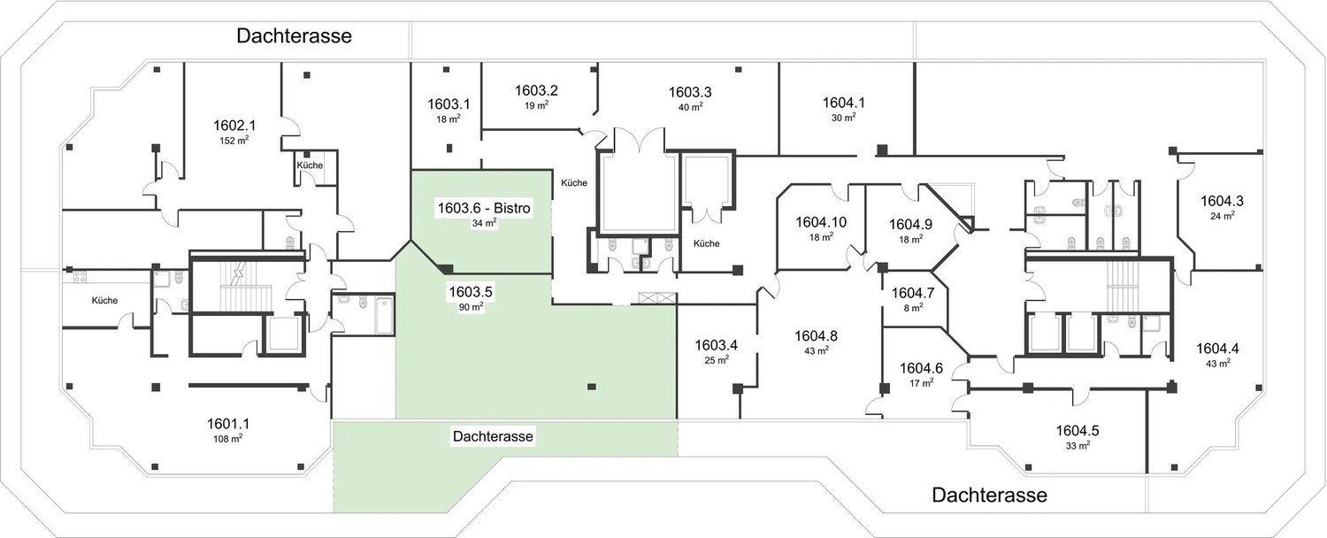 90m² office