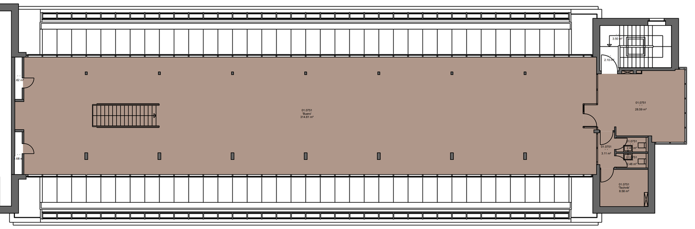940m² office