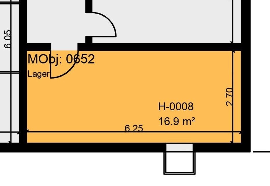 17m² storage room