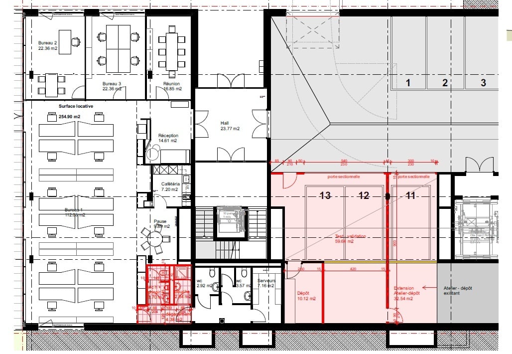 250m² Büro