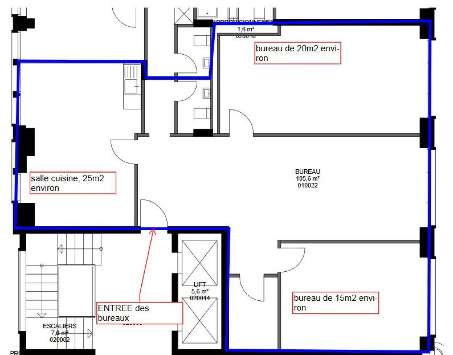 110m² office