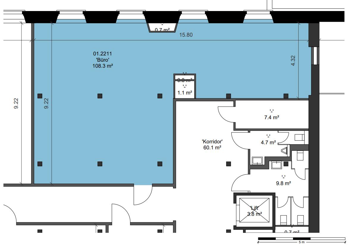 ufficio di 108m², foto 2 di 2