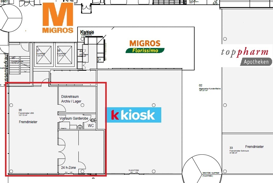125m² shop