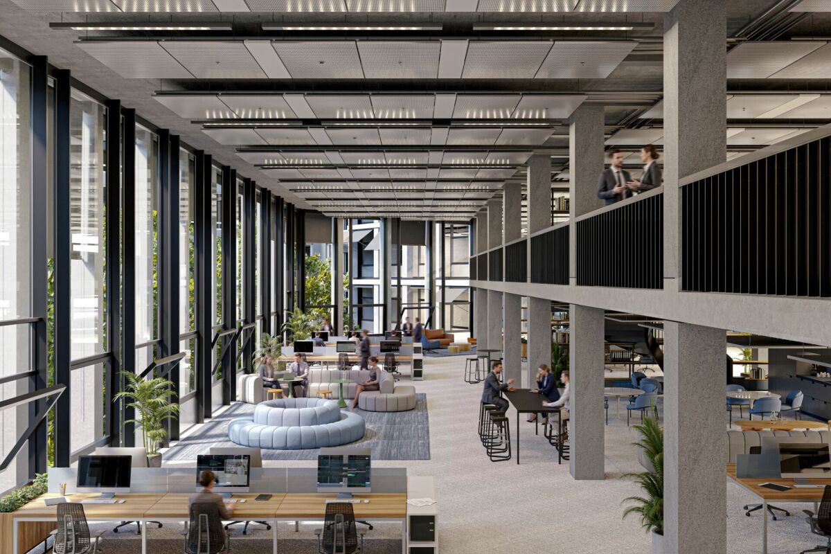 1300m² office