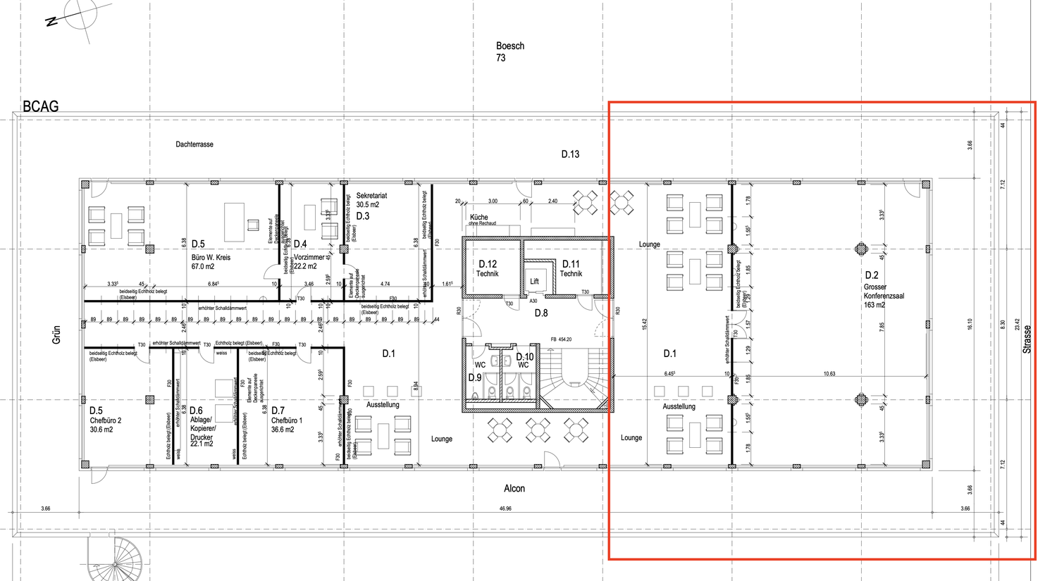 275m² office