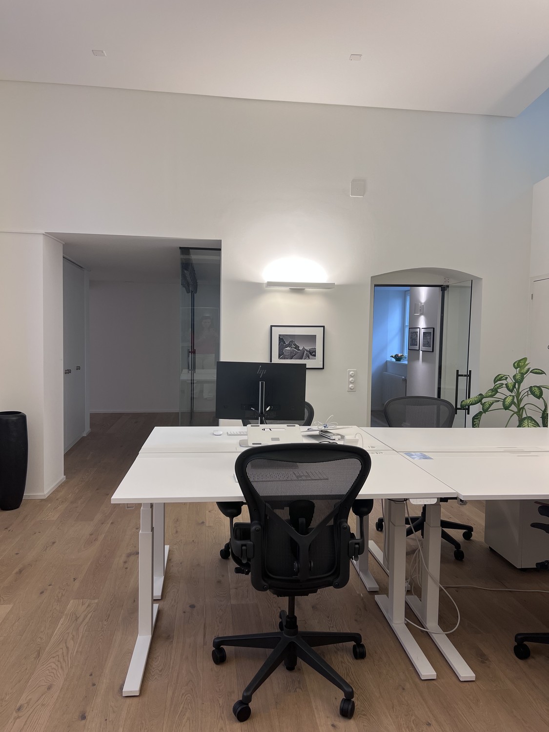 Büro","description":"Collateral Good, eine in Zürich ansässige Venture-Capital-Gesellschaft, bietet Unternehmen oder Selbstständigen bis zu vier dedizierte Schreibtische in seinem Büro im Niederdorf an.
Inbegriffen sind:
- Dedizierter höhenverstellbarer Sitz-Steh-Schreibtisch mit ergonomischem Bür, Foto 3 von 9