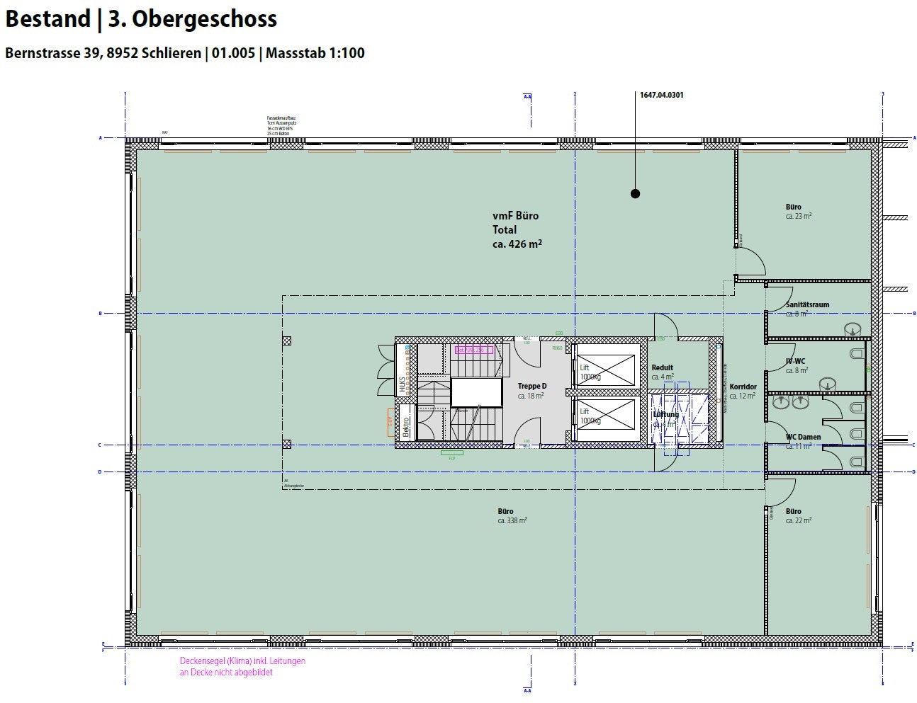 1704m² office