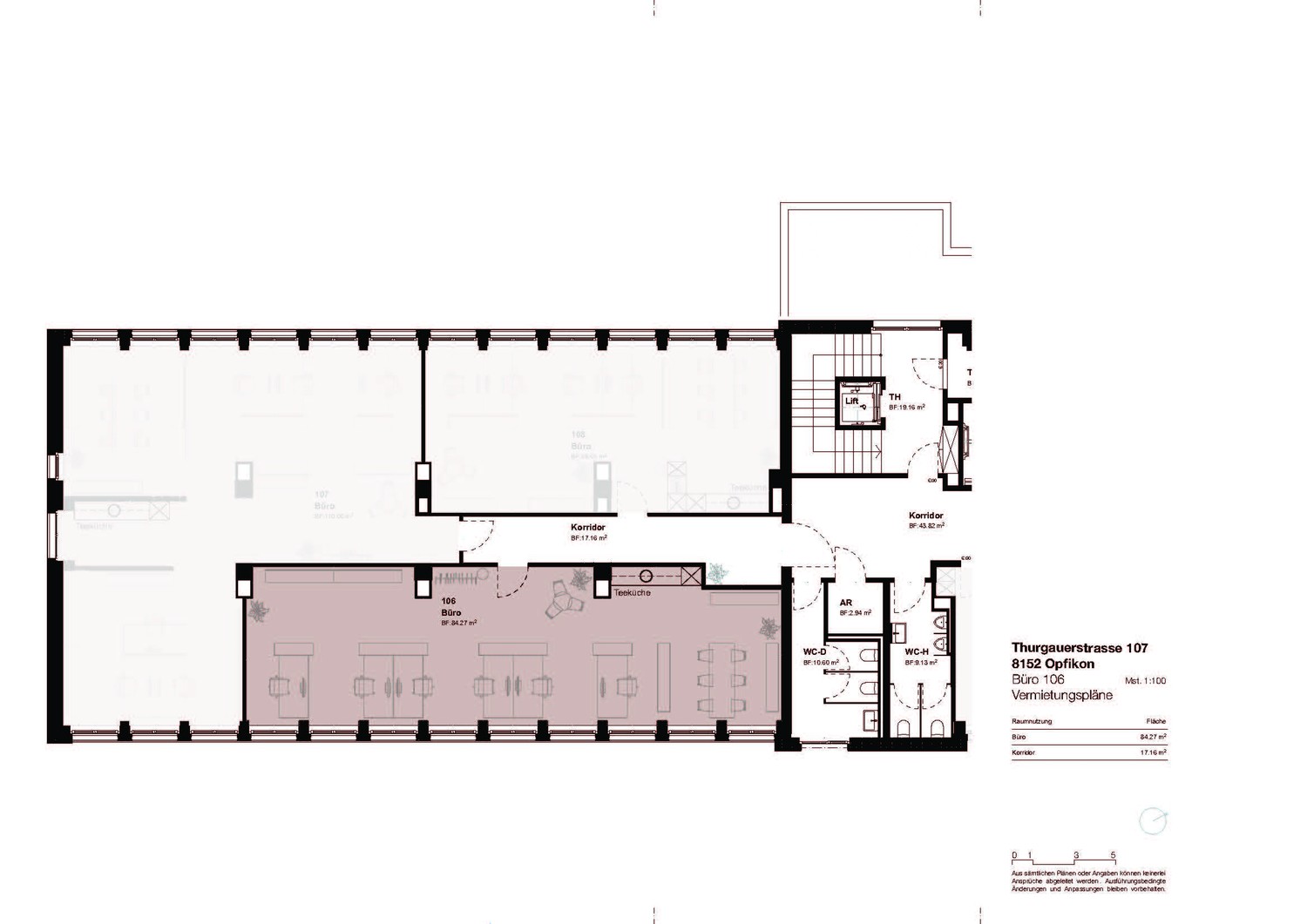 84m² office