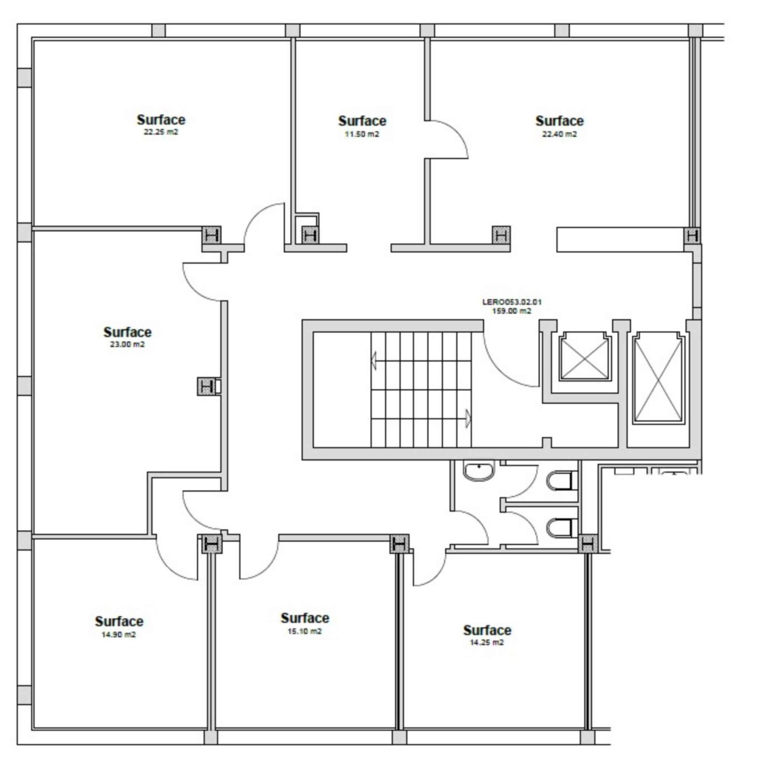 159m² Büro