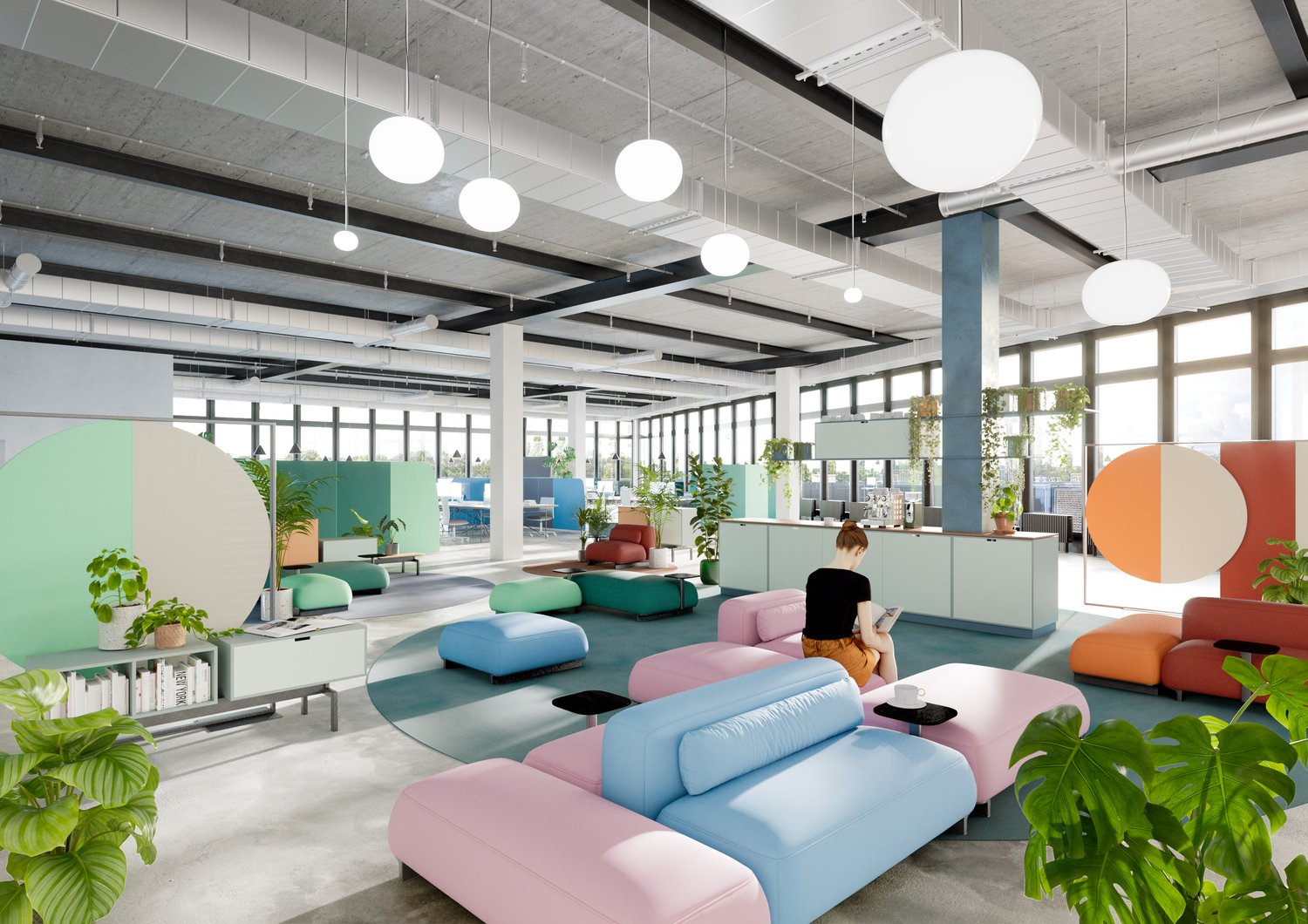 1021m² office