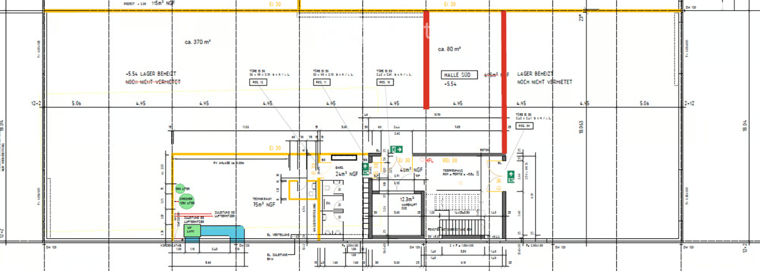 370m² industrial object