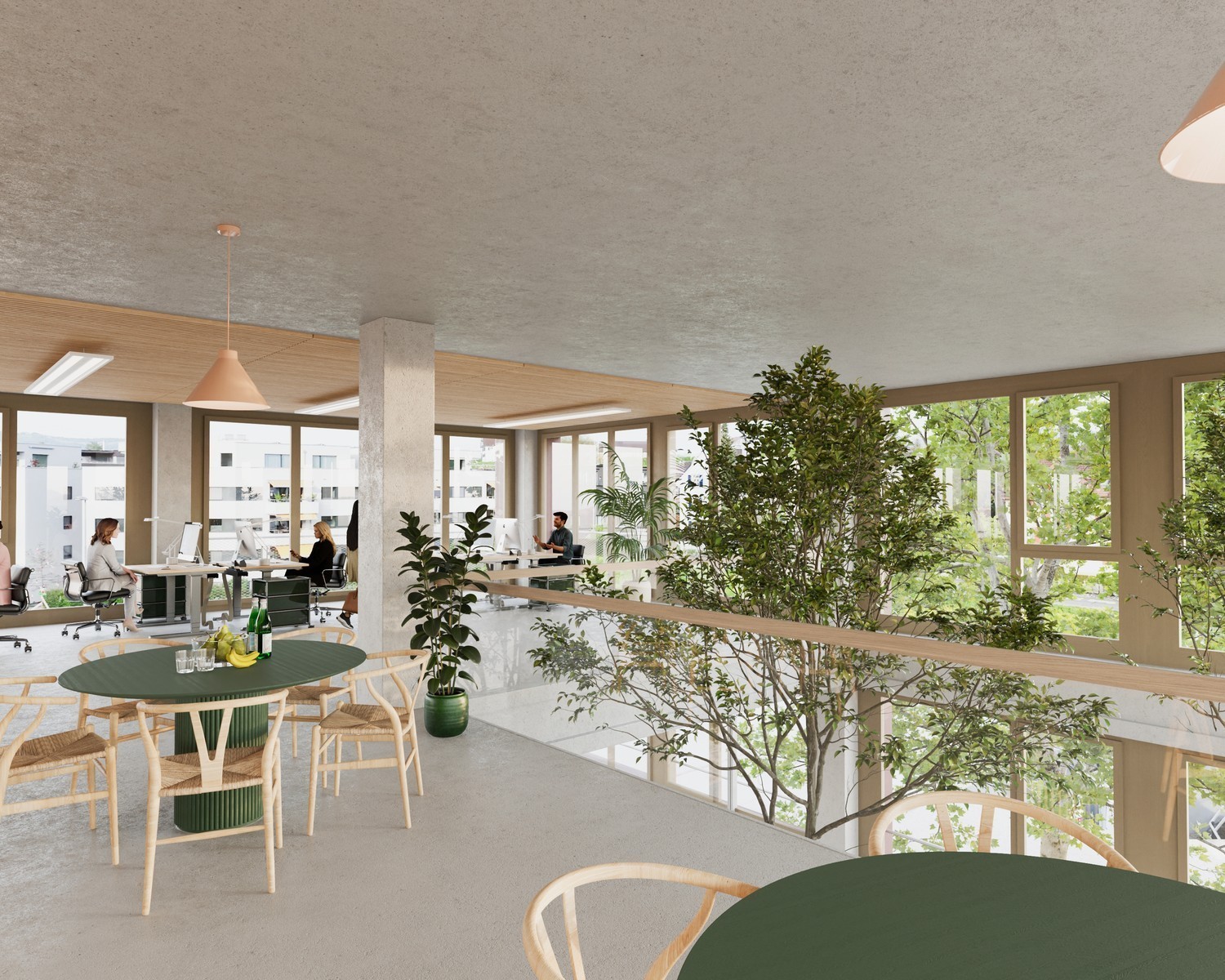 1200m² office