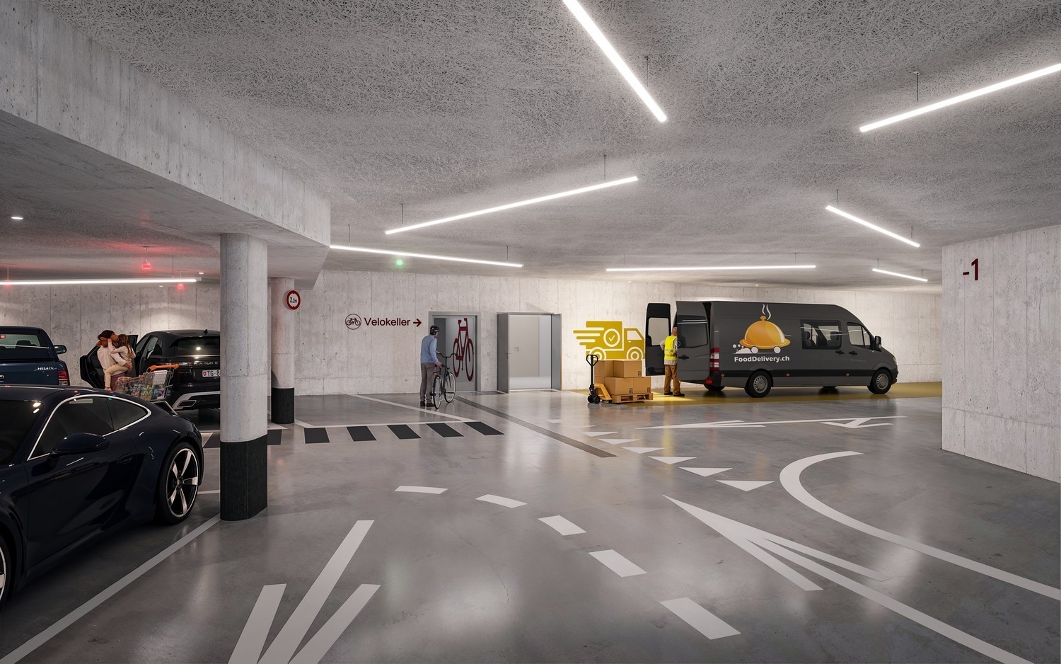 1200m² office